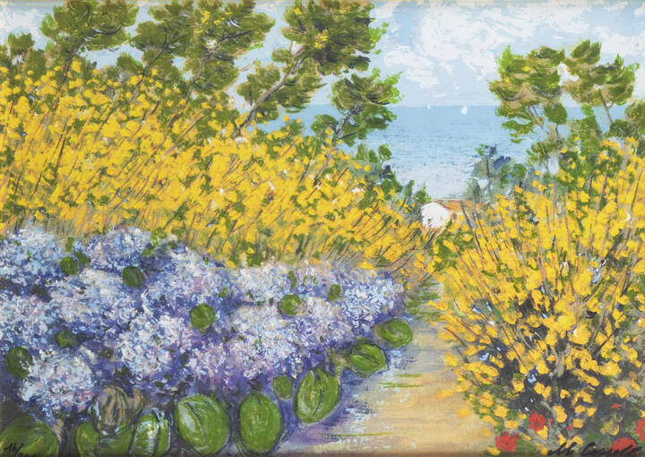 MICHELE CASCELLA - 'Ginestre e ortensie' 1984