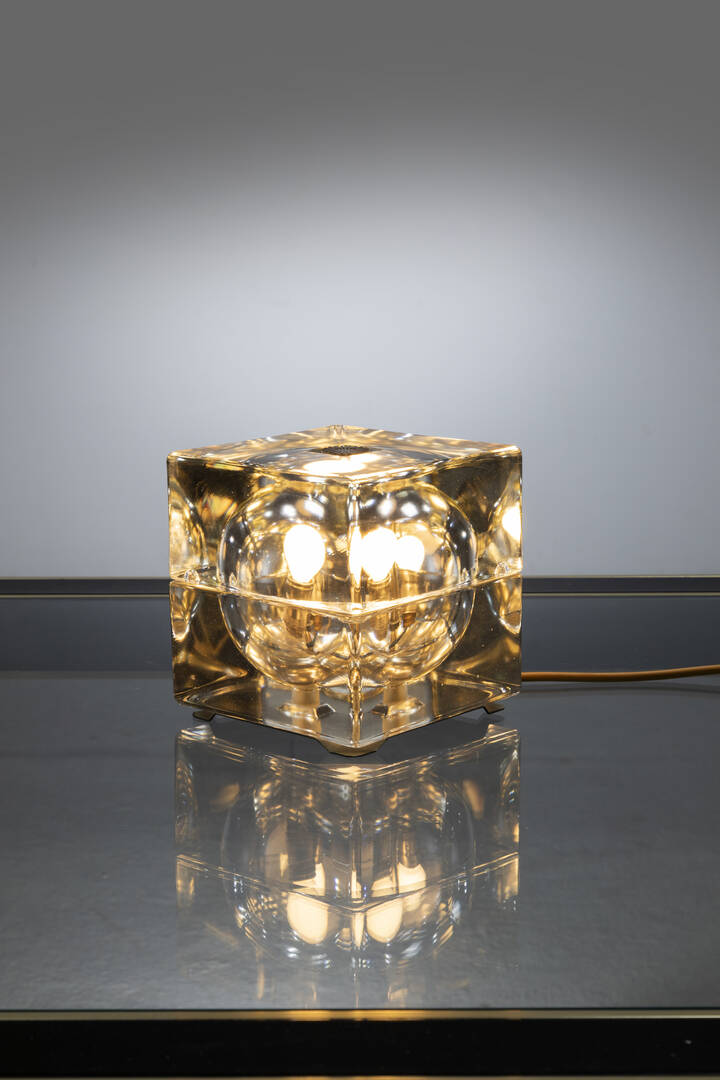ALESSANDRO MENDINI - Lampada da tavolo mod. Cubosfera