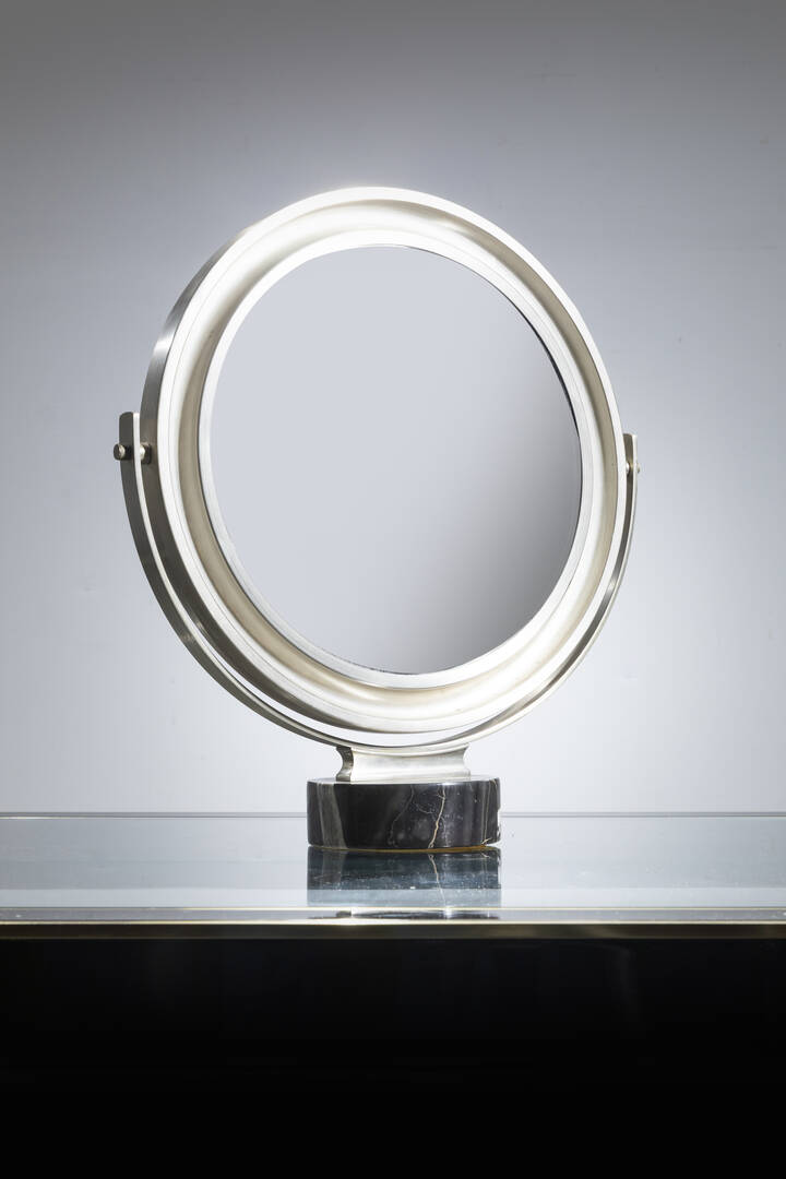 SERGIO MAZZA - Specchio da tavolo orientabile mod. Narciso