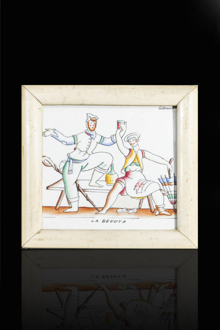 GIO PONTI - Piastrella mod. La bevuta