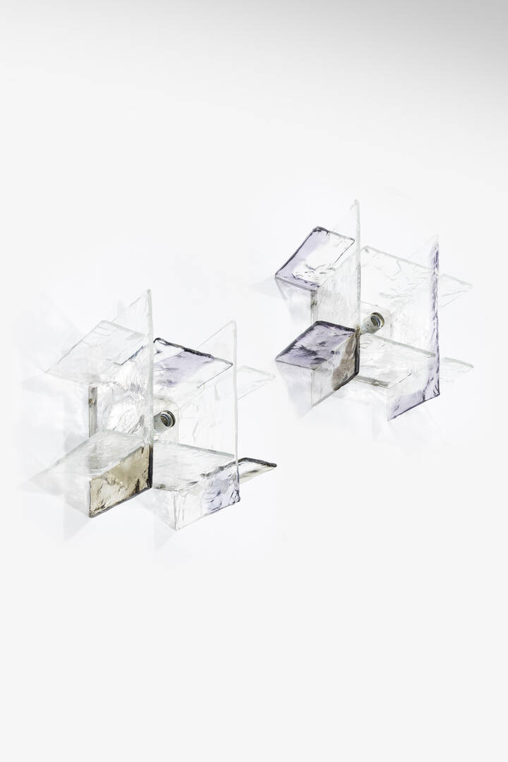 CARLO NASON - Coppia di plafoniere modulari mod. ICE