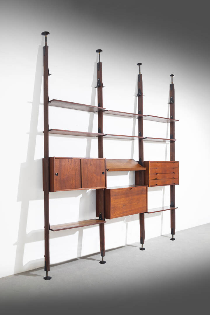 PRODUZIONE ITALIANA - Libreria modulare a tre campate cielo/terra