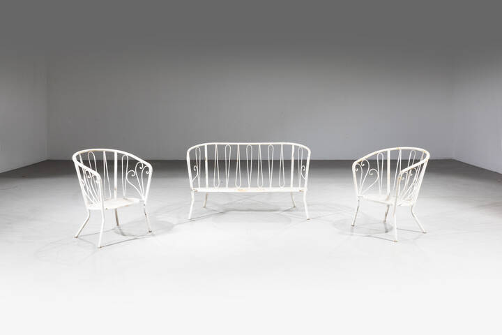 CASA E GIARDINO - Divano da giardino con coppia di poltrone