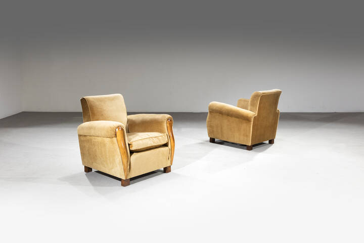 OSVALDO BORSANI, attribuito - Coppia di poltrone 