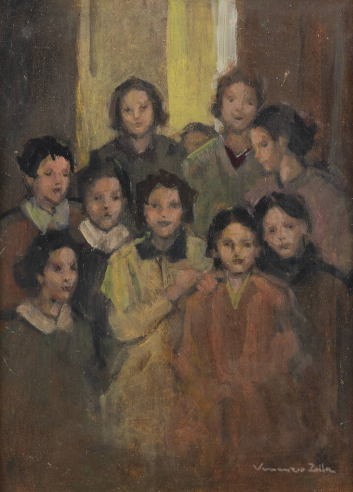 VENANZIO ZOLLA - 'La messa della Domenica all'oratorio di Lanzo'