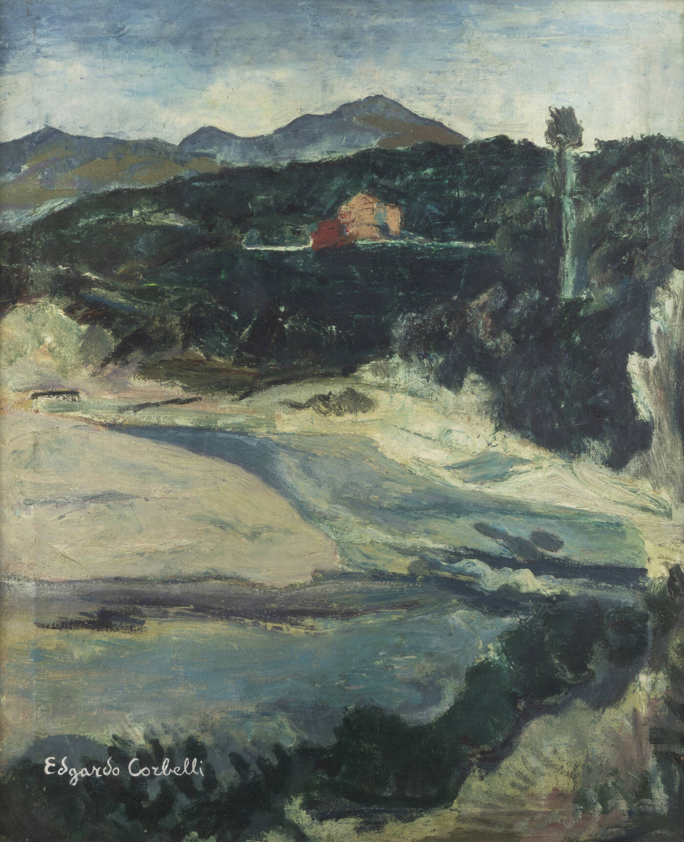 EDGARDO CORBELLI - 'Paesaggio' o 'Pesaggio Emiliano' 1953