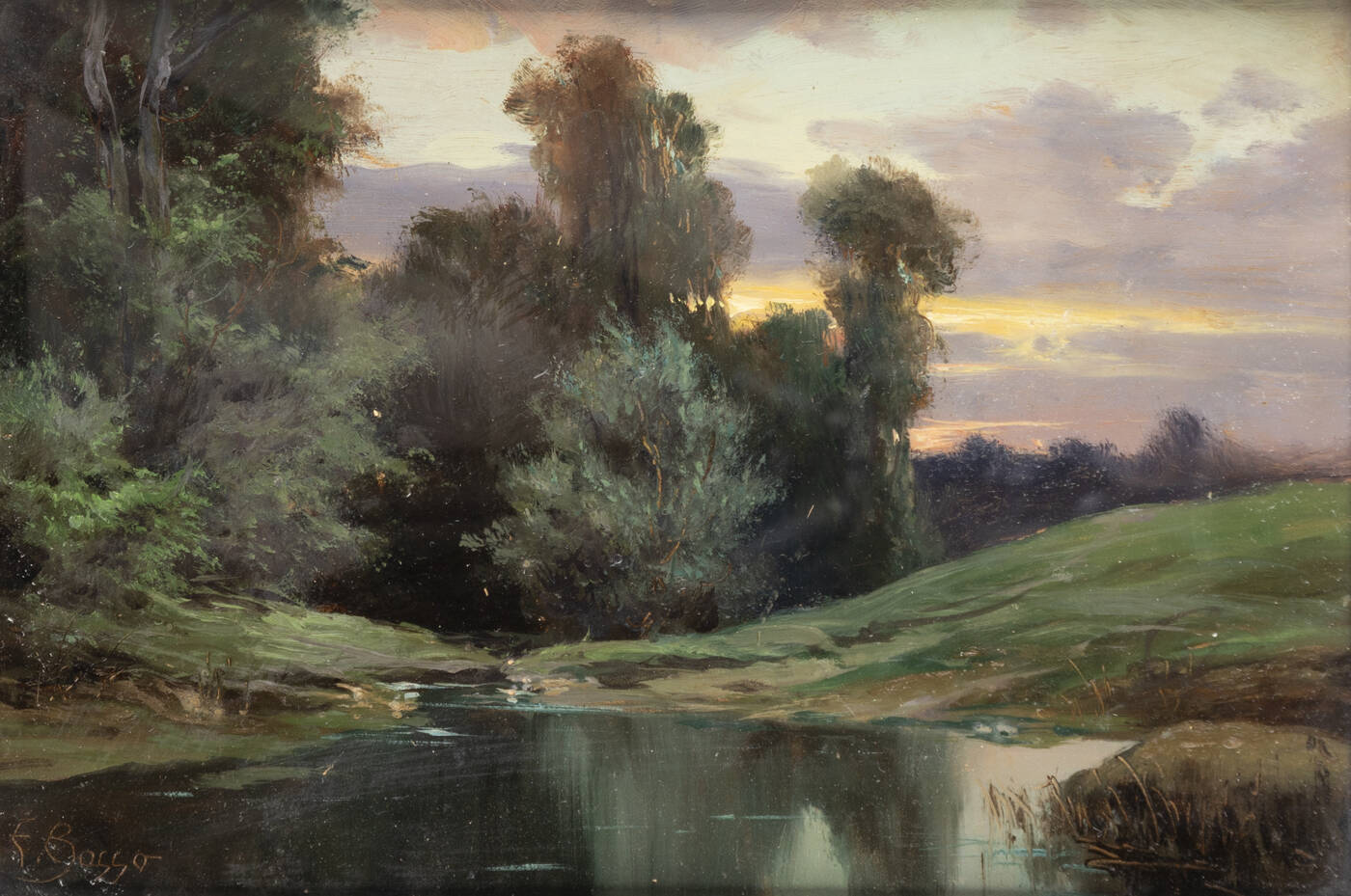 FRANCESCO BOSSO - 'Paesaggio lacustre'