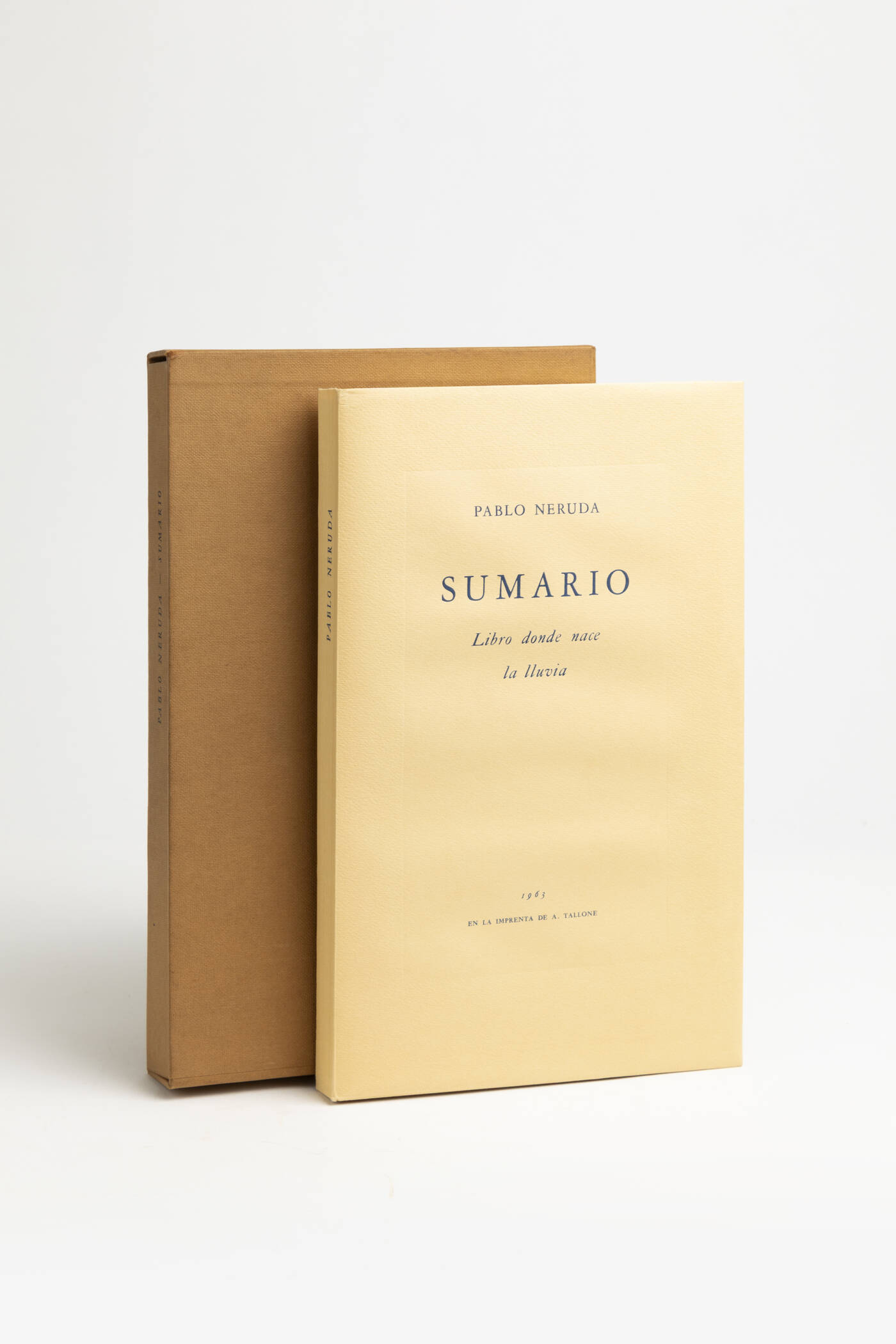 PABLO NERUDA - 'Sumario', 1963