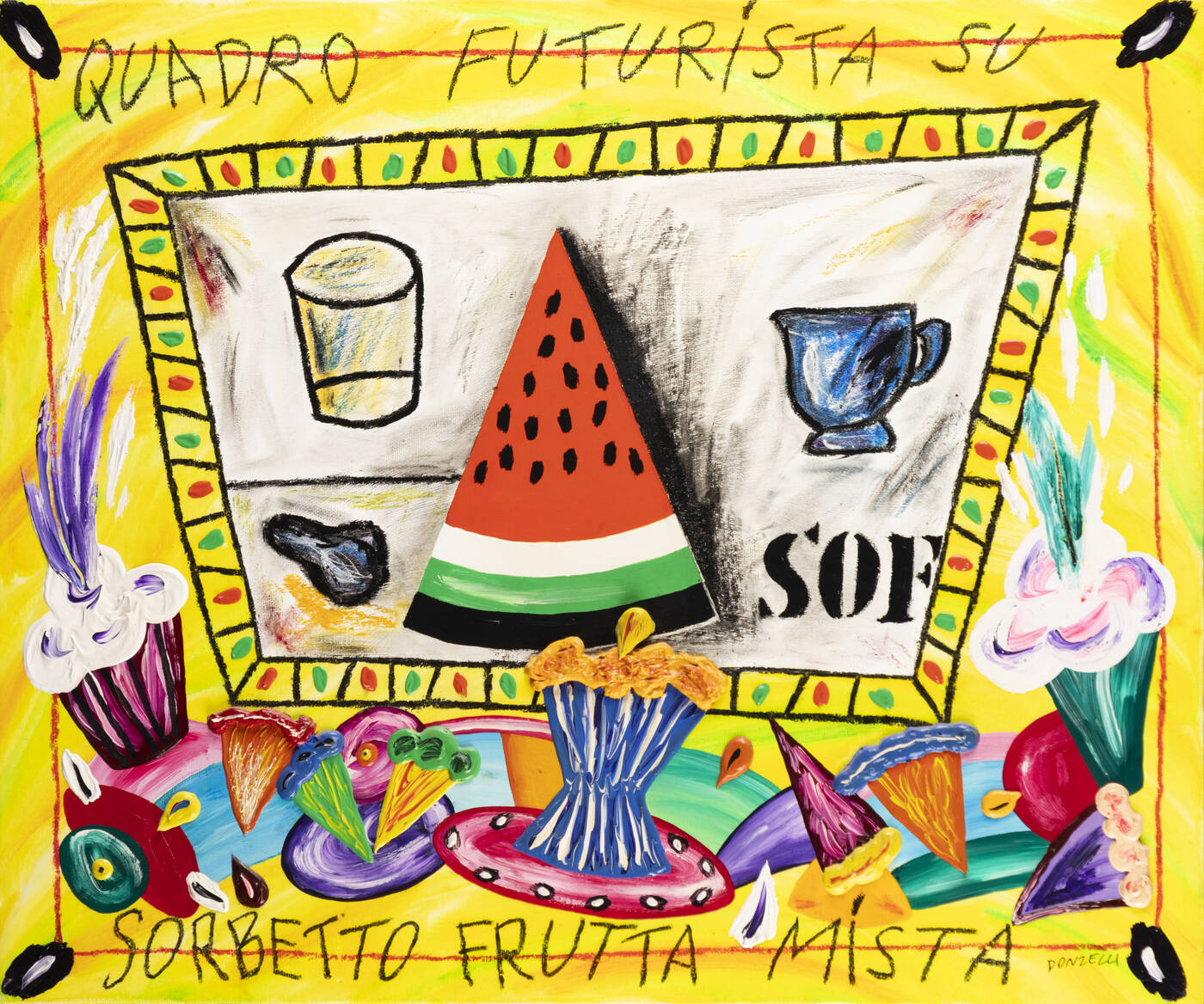 BRUNO DONZELLI - 'Quadro futurista su sorbetto frutta mista'