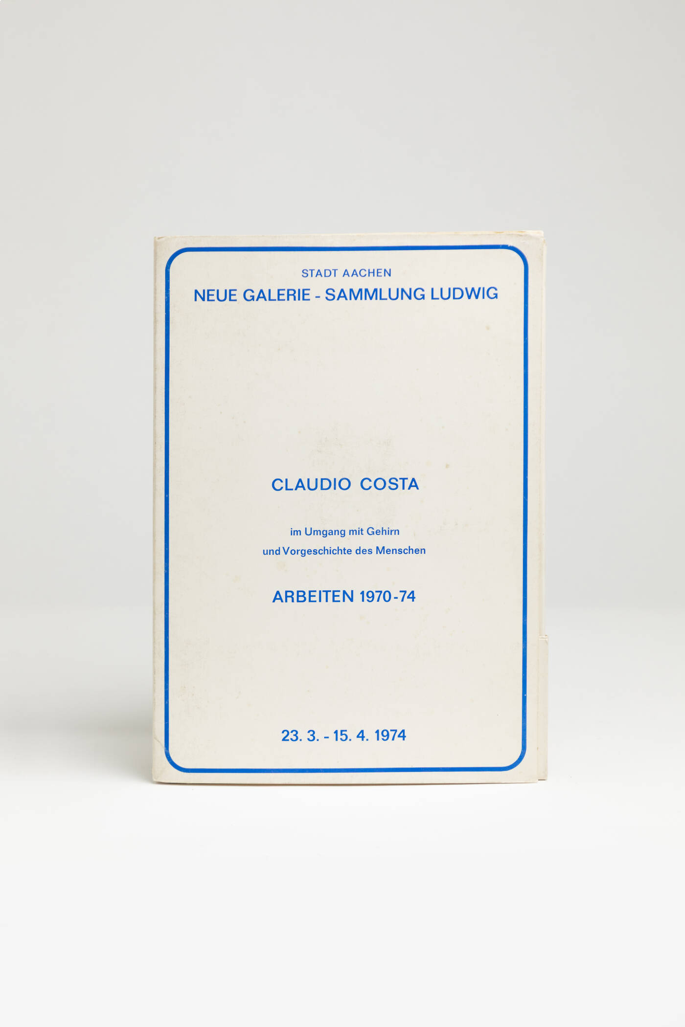 CLAUDIO COSTA - 'Im Umgang mit Gehirn und Vorgeschichte des Menschen - Arbeiten 1970-74'
