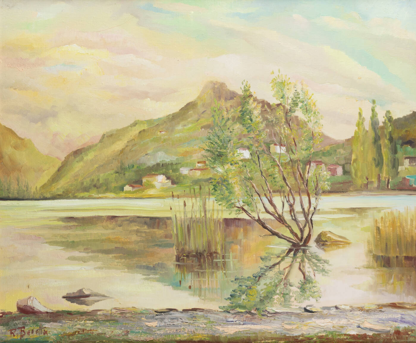 RENATO BERETTA - 'Veduta sul lago'