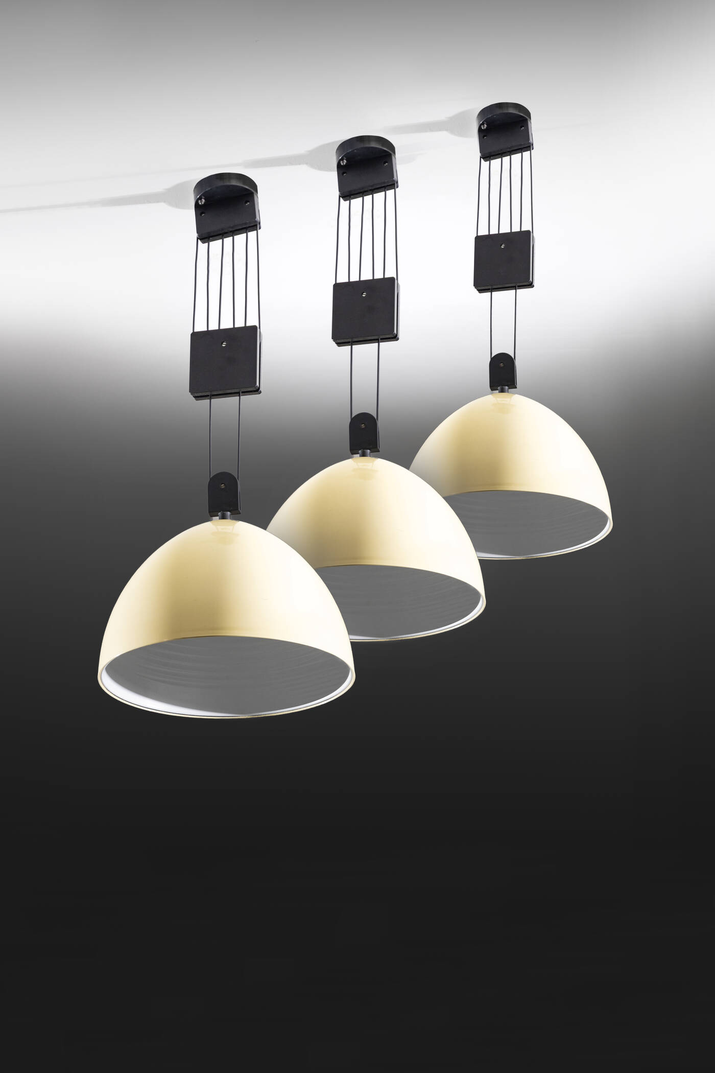 PRODUZIONE ITALIANA - Set di tre lampade saliscendi