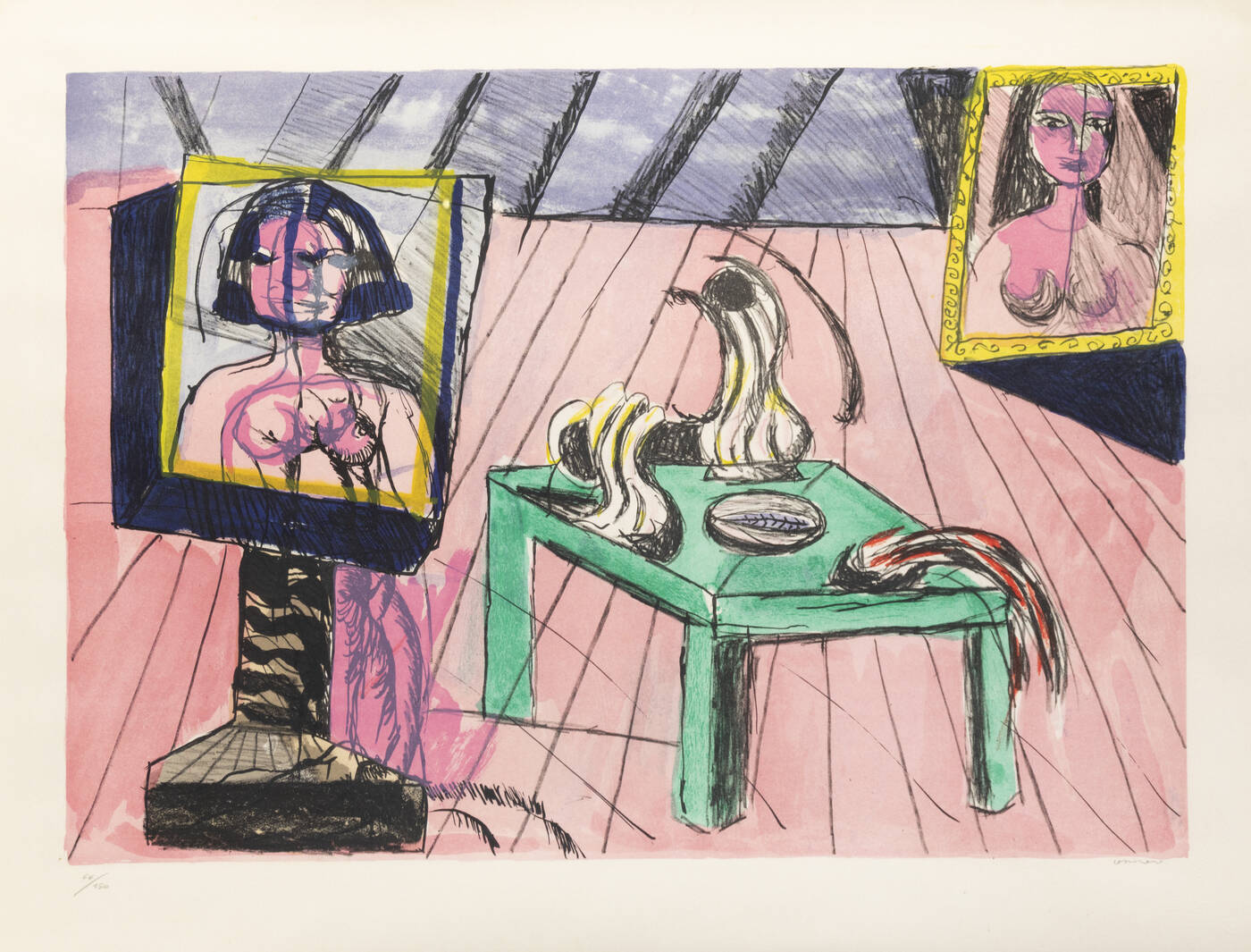 BRUNO CASSINARI - 'Interno dello studio'