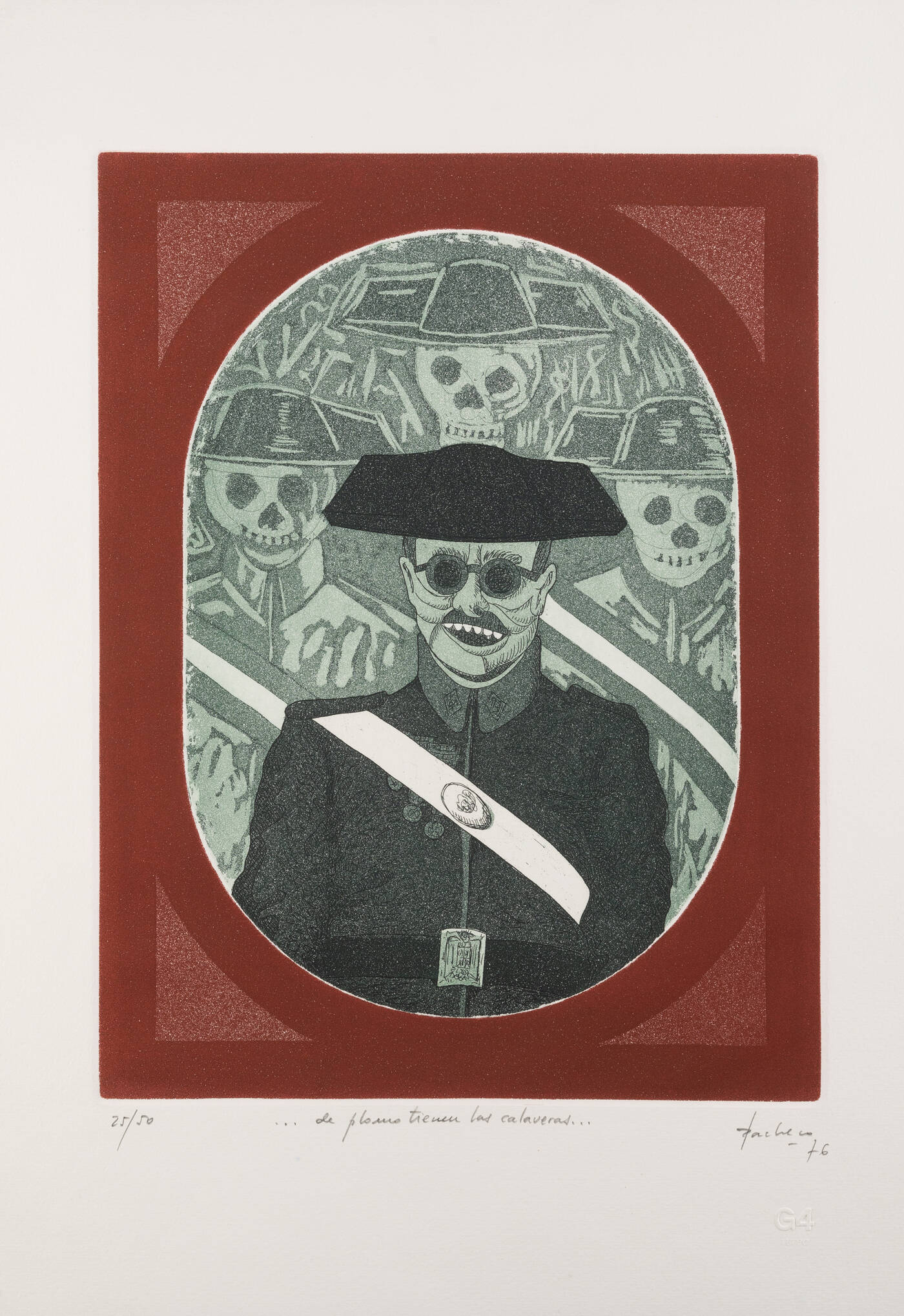 JULIAN PACHECO - '...de plomo tienen las calaveras...'. 1976