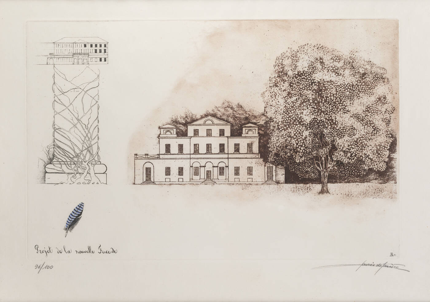 XAVIER DE MAISTRE - 'Projet de la nouvelle facade' 1982