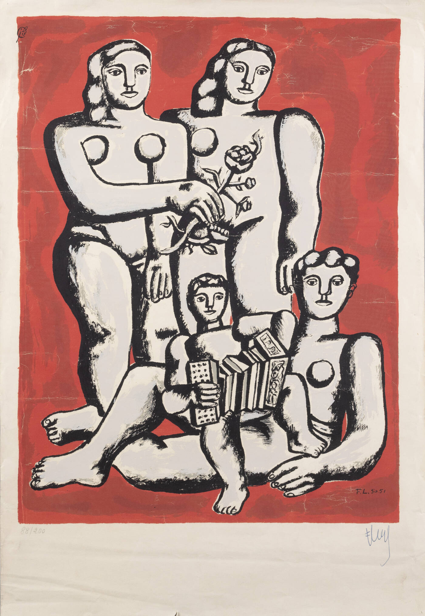 LEGER FERNAND (D'après) - 'Accordianist's Family' (1954)