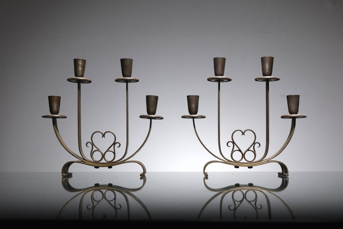 PRODUZIONE ITALIANA - Coppia di candelabri