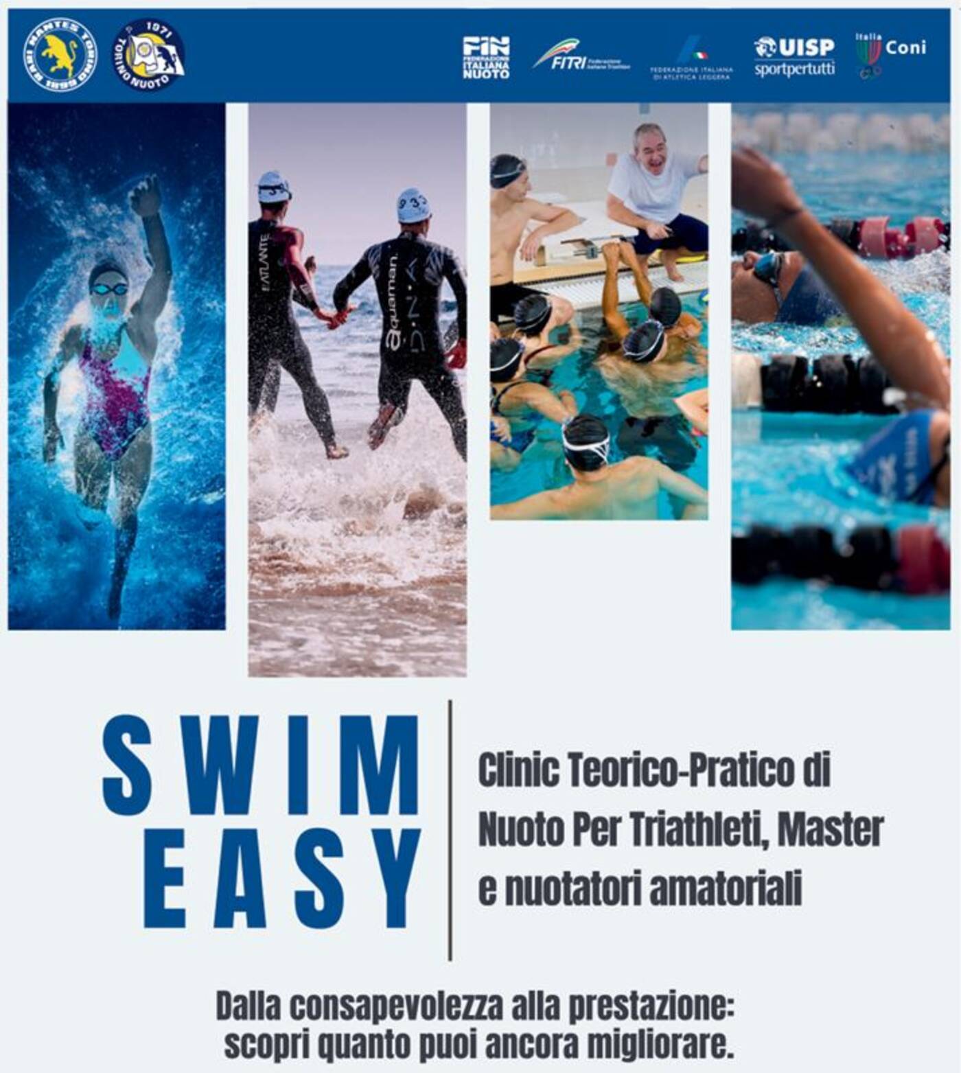 RARI NANTES TORINO - 'Due biglietti per un clinic di nuoto di specializzazione e abbonamento annuale alla App 2 Flow' 