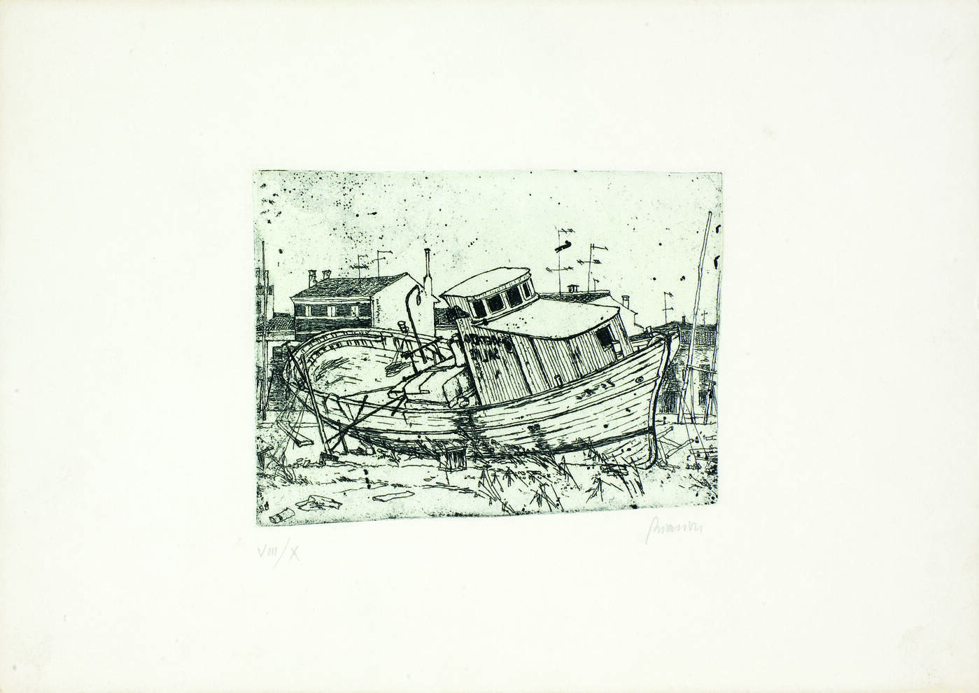 RENZO BIASION - 'Barcone in secca' 