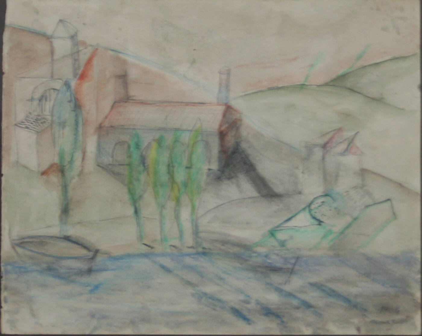 MAX CYPRIEN JACOB - 'Paesaggio' 1904 