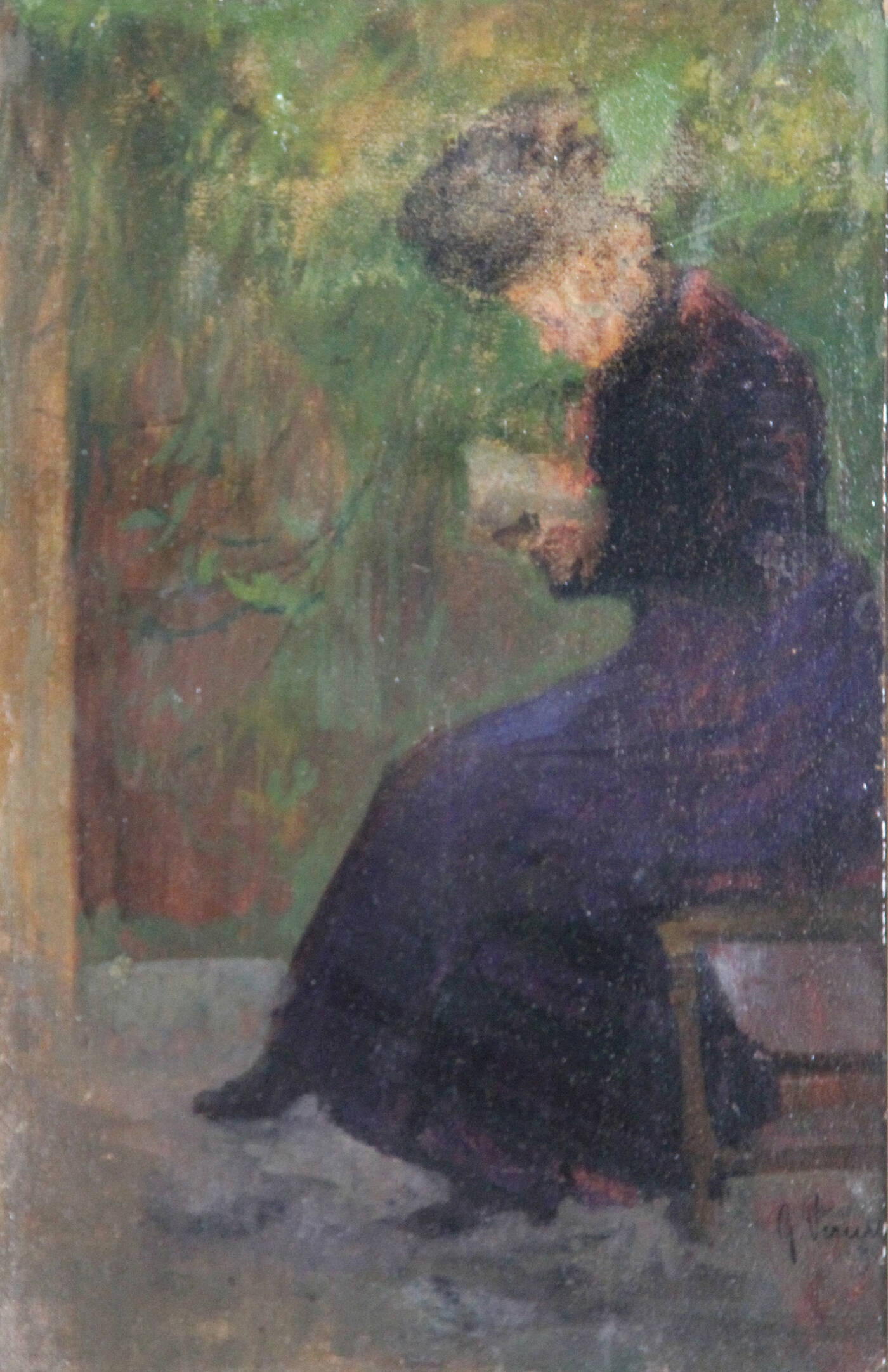 GIULIO ROMANO VERCELLI - 'Signora seduta' 1913