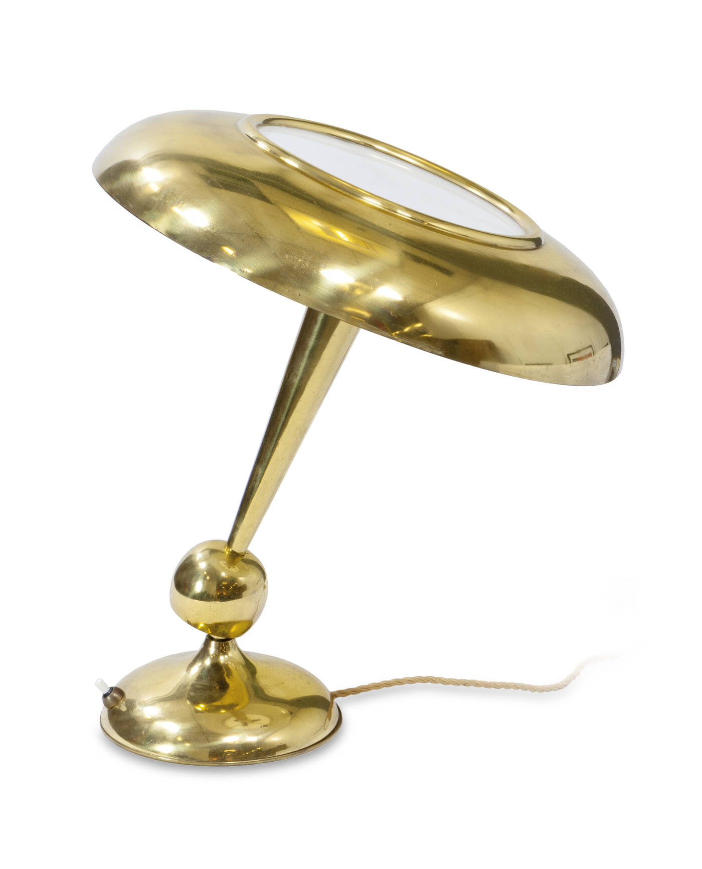 OSCAR TORLASCO - Lampada da tavolo orientabile in ottone con 