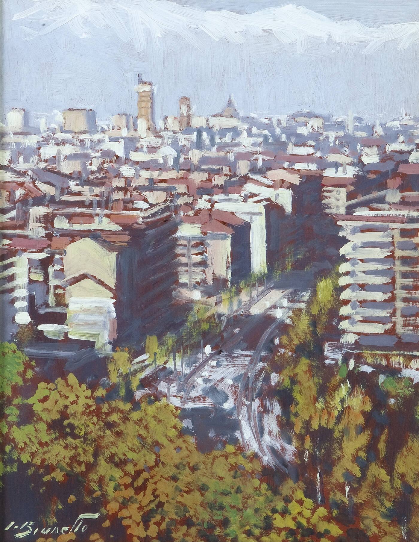 SILVIO BRUNETTO - 'Torino dall'alto' 1985