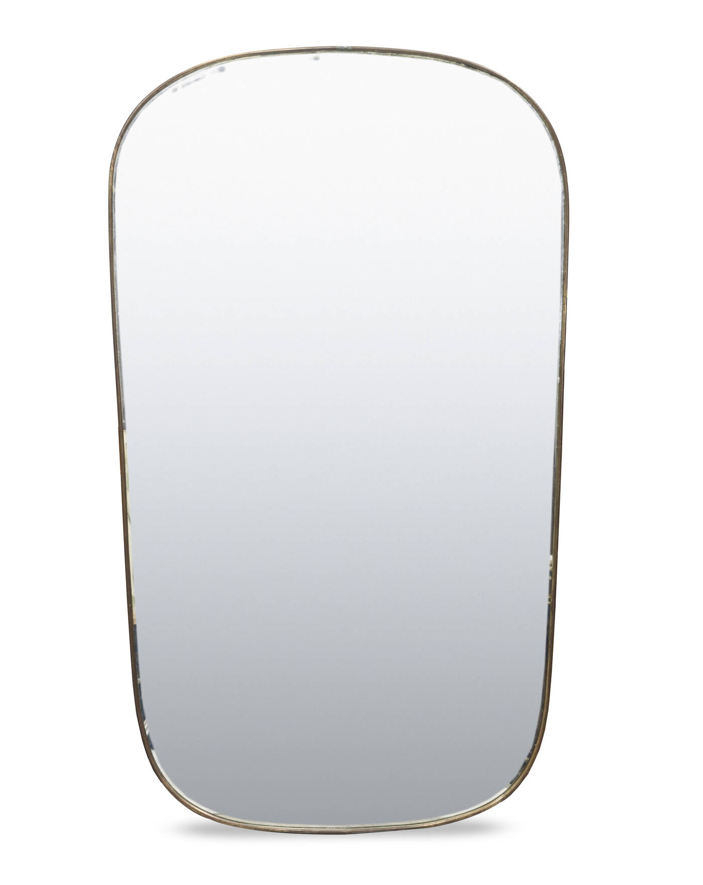 PRODUZIONE ITALIANA - Specchiera in ottone e cristallo specchiato.