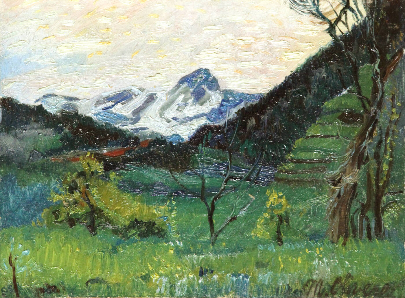 MATTEO OLIVERO - 'Vallata/Monviso' 1924-1925 ca