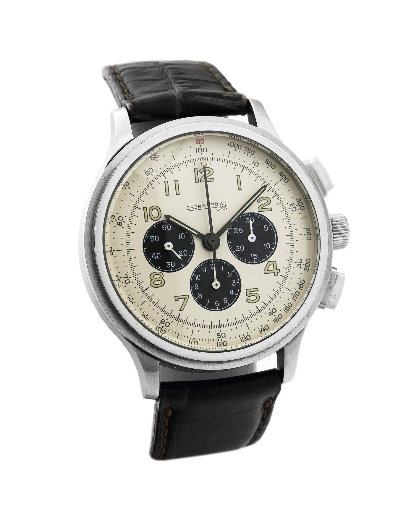 EBERHARD - Cronografo a tre contatori modello 'Aviograf', anni '90