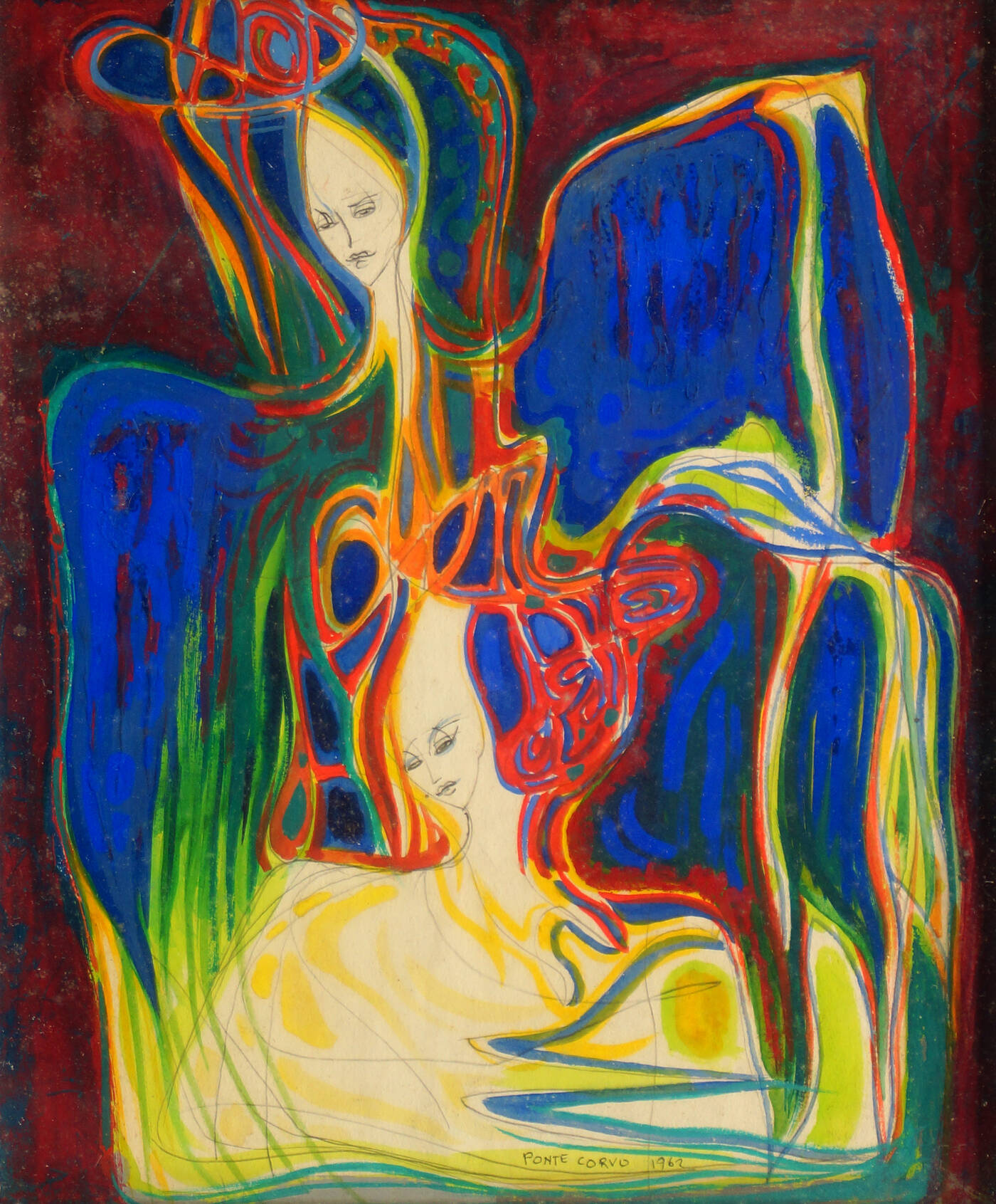 PONTE CORVO (Raffaele Pontecorvo) - 'Figure' 1962