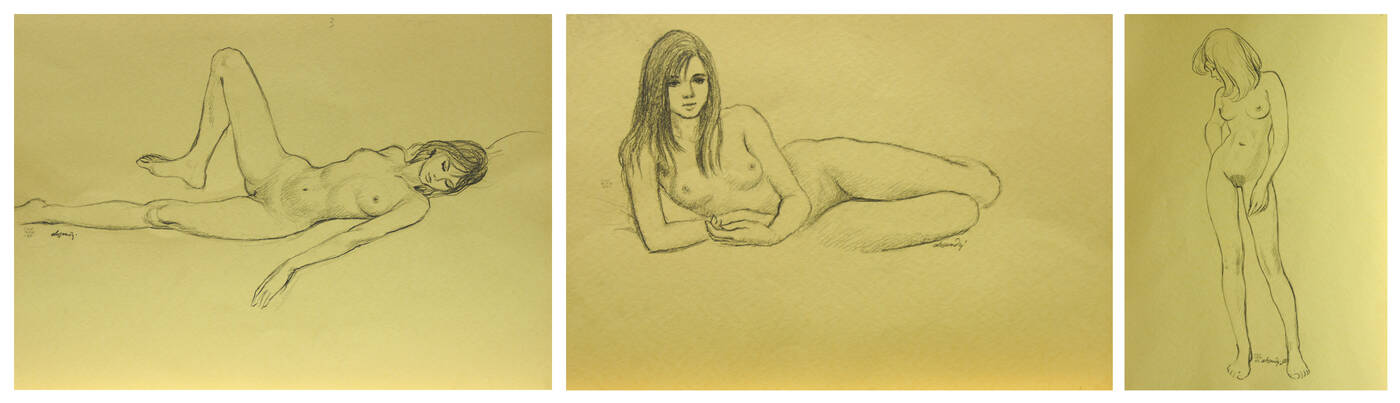 LORENZO ALESSANDRI - Lotto di tre disegni 