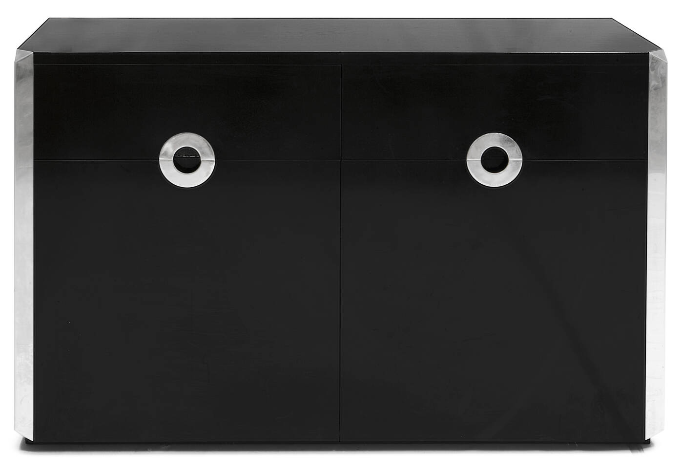 WILLY RIZZO - Mobile contenitore in legno rivestito e laccato.