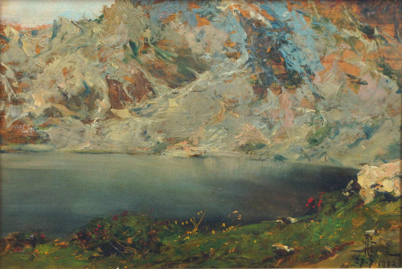 GIUSEPPE AUGUSTO LEVIS - 'Il lago del Mucrone' 27/7/1913