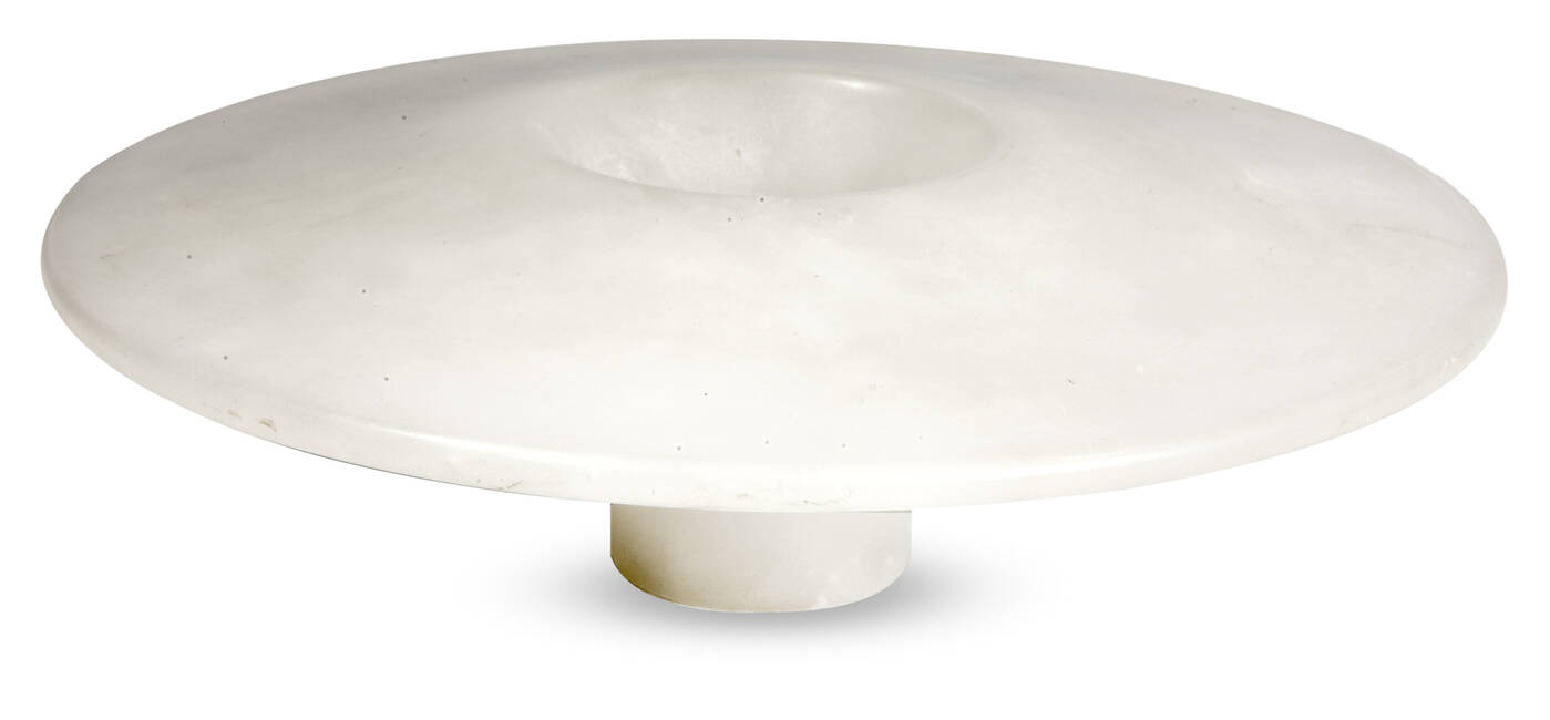 ANGELO MANGIAROTTI - Centrotavola in alabastro tornito disegnato per Società Cooperativa Artieri dell'Alabastro, Volterra 1981 - 1996