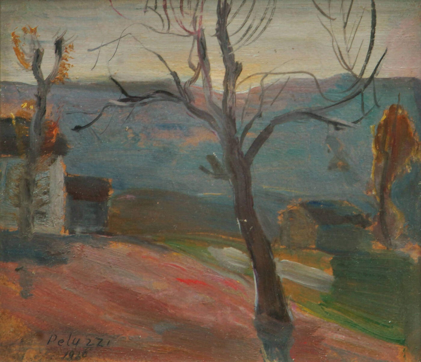 ESO PELUZZI - 'Paesaggio a Montechiaro' 1926