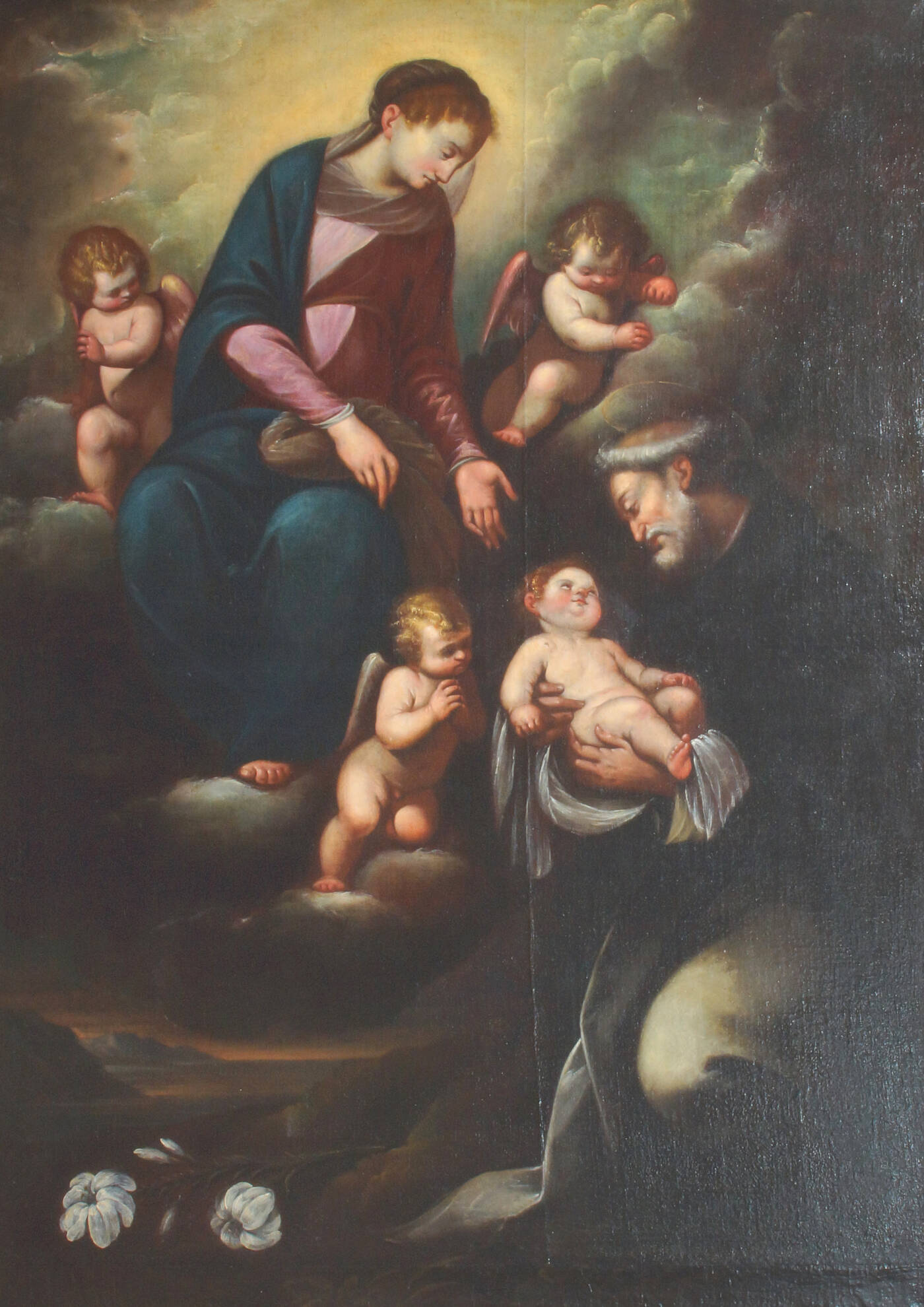 ORSOLA MADDALENA CACCIA - 'Madonna con Bambino, San Domenico e angeli'