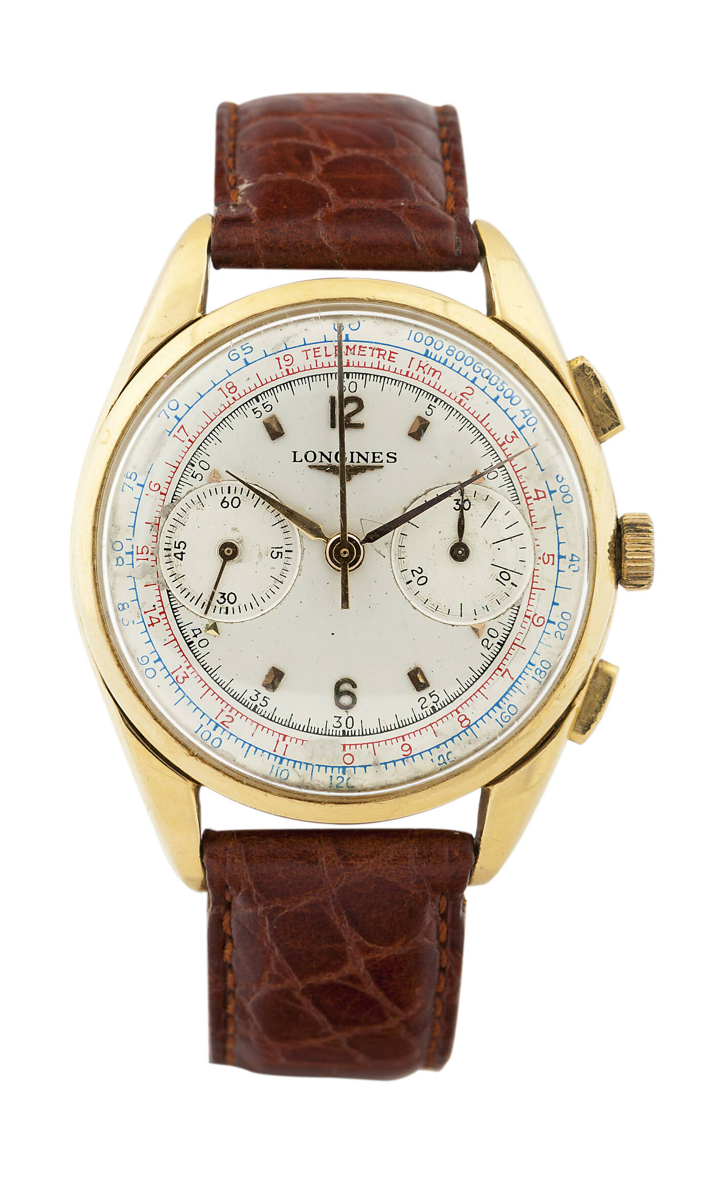 LONGINES - Cronografo a due contatori, Mod. '30 CH', ref. 6595, anni '50