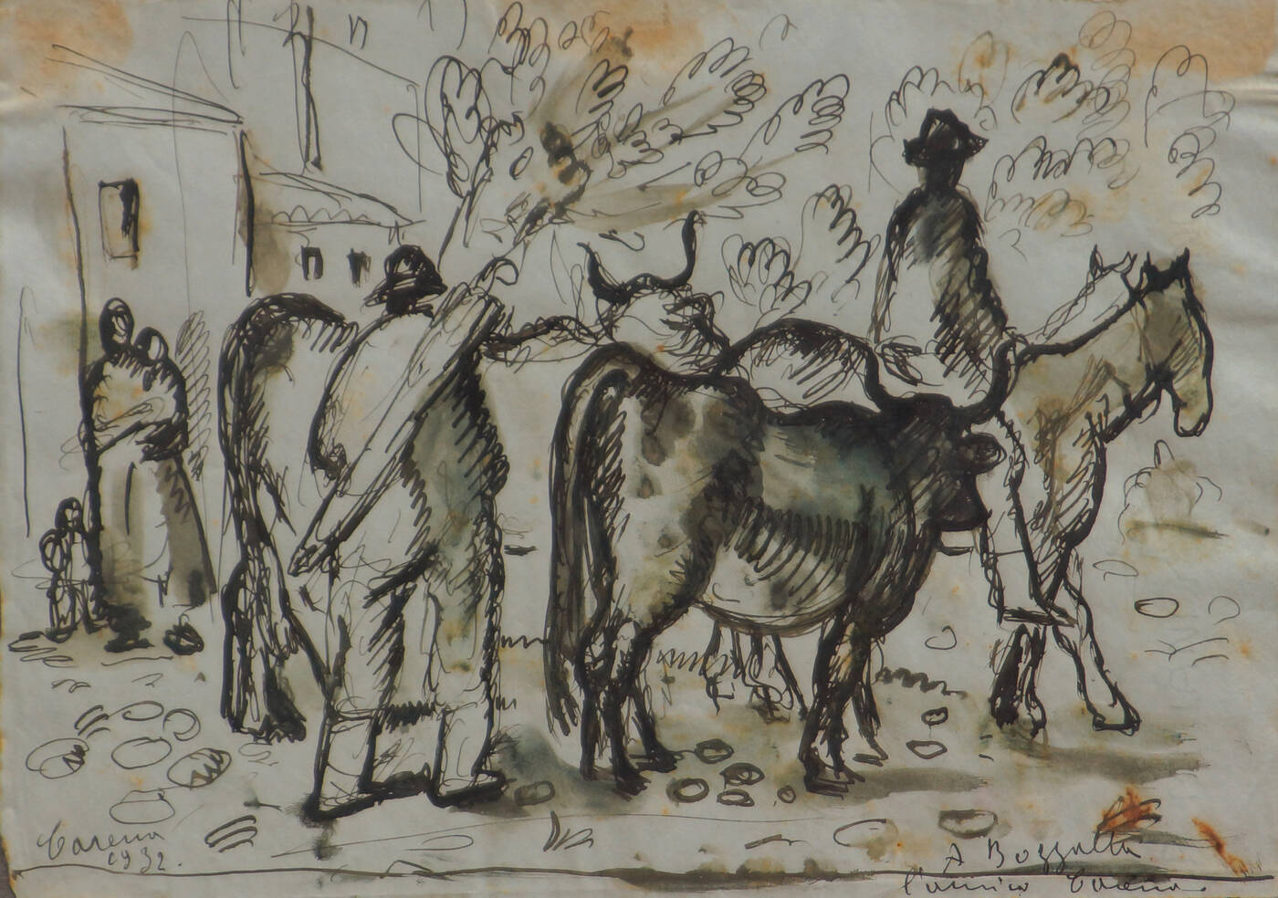 FELICE CARENA - 'Butteri' 1932