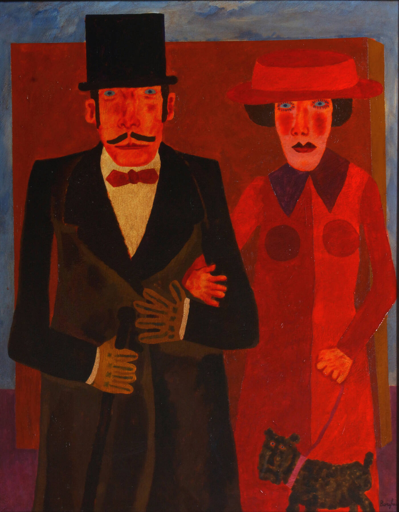 FRANZ BORGHESE - 'Coniugi e cane' 1974