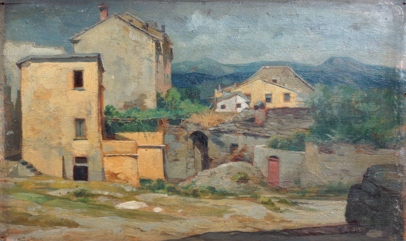 CELESTINO TURLETTI - 'Sui colli astigiani' 1868