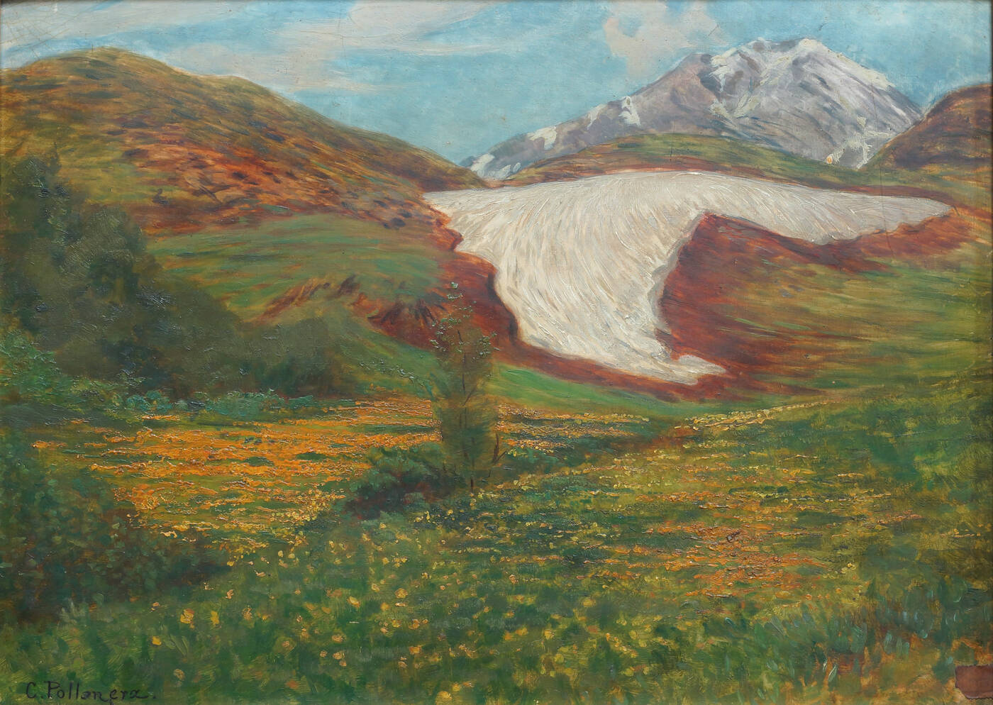 CARLO POLLONERA - 'Nevaio del Cenisio' 1909