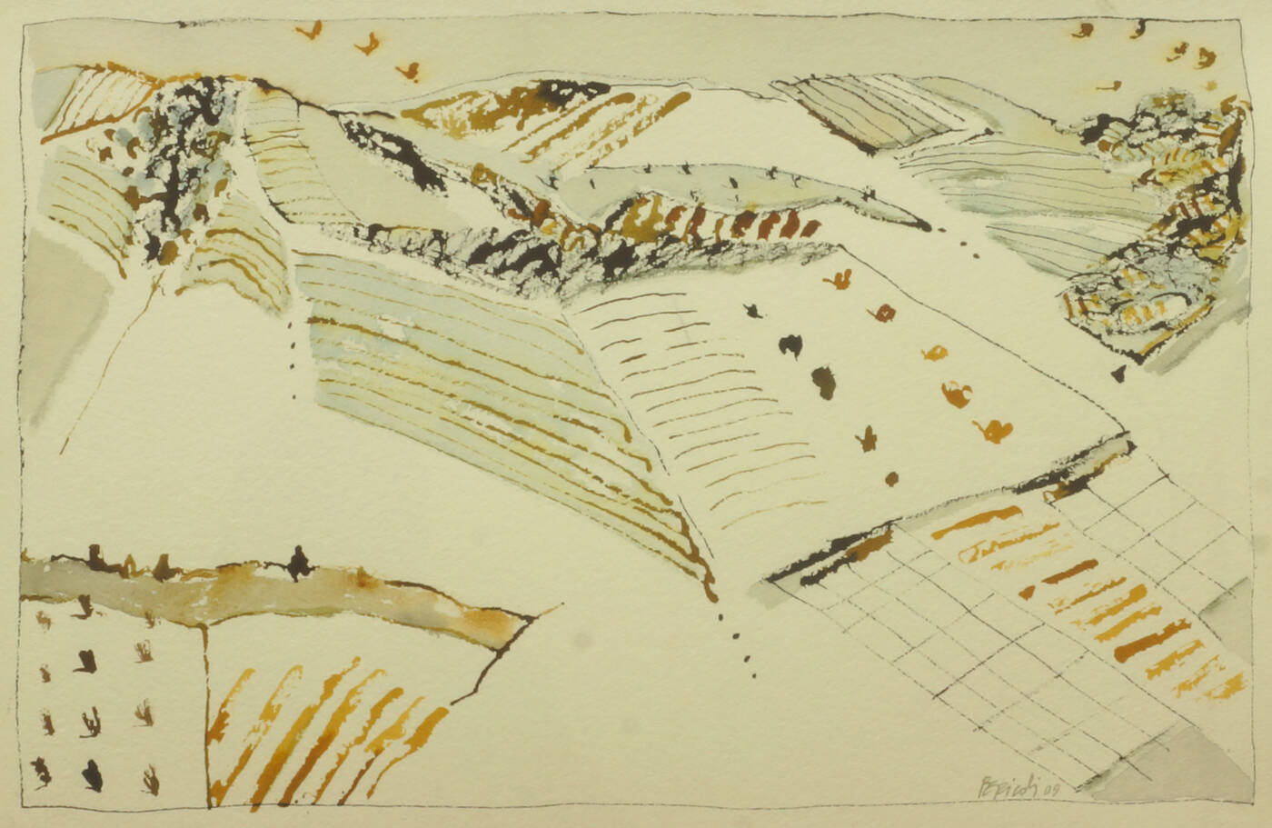 TULLIO PERICOLI - 'Paesaggio collinare' 2009