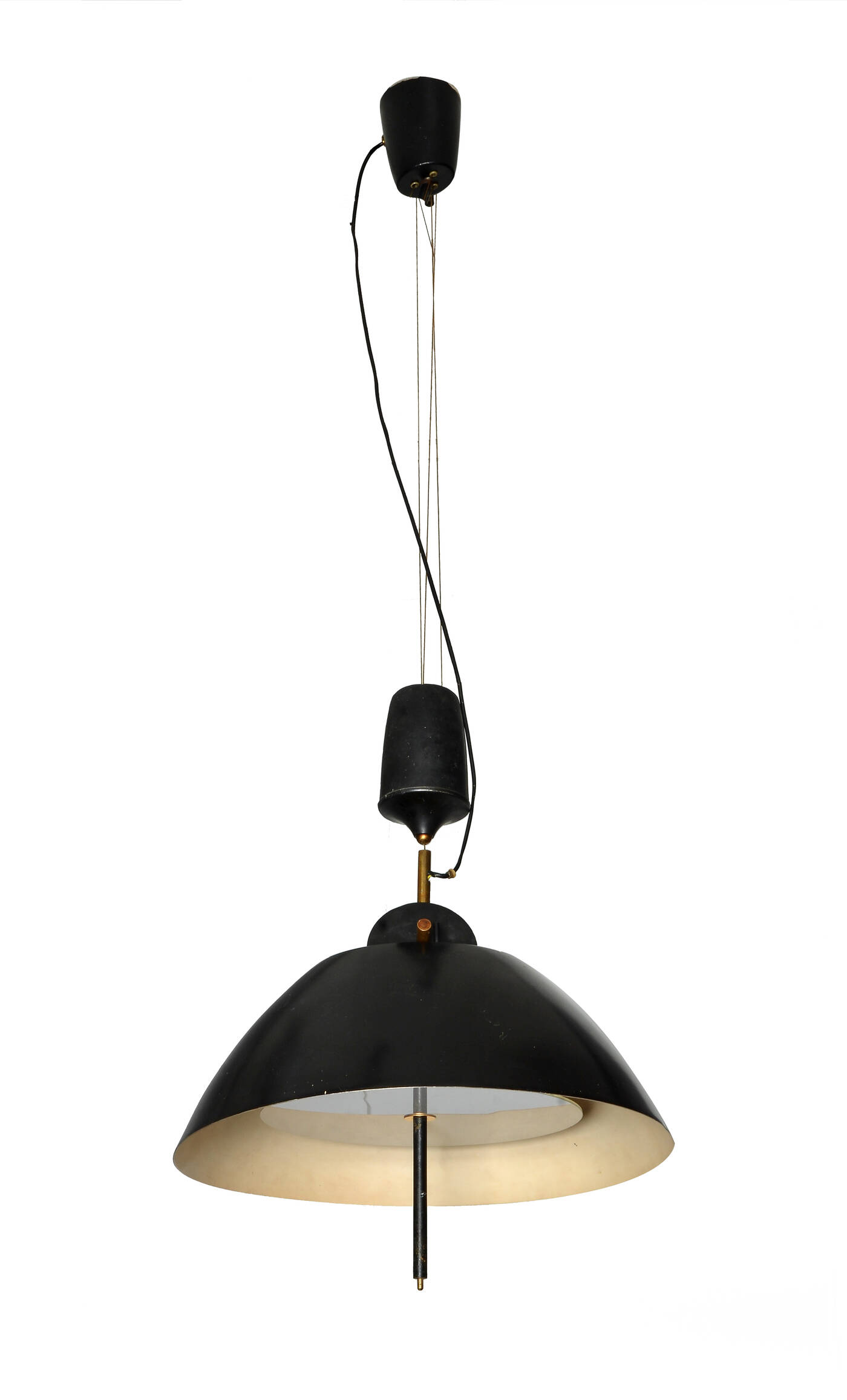 OSCAR TORLASCO - Lampadario saliscendi, struttura in alluminio 