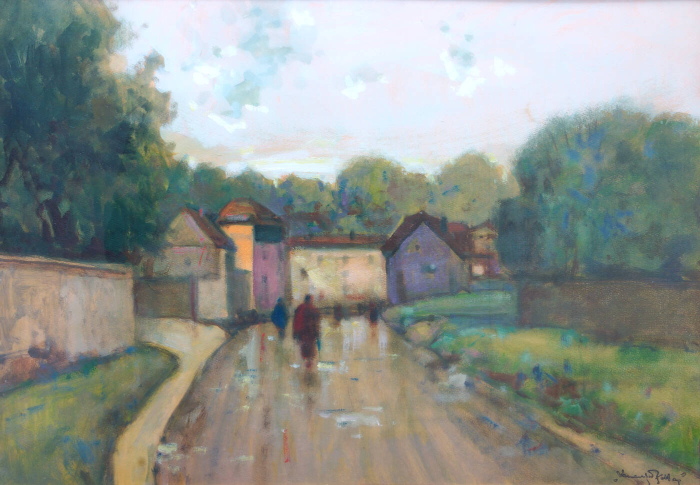 VENANZIO ZOLLA - 'Località nei pressi di Barbizon tra Parigi <br>e Fontainebleau'