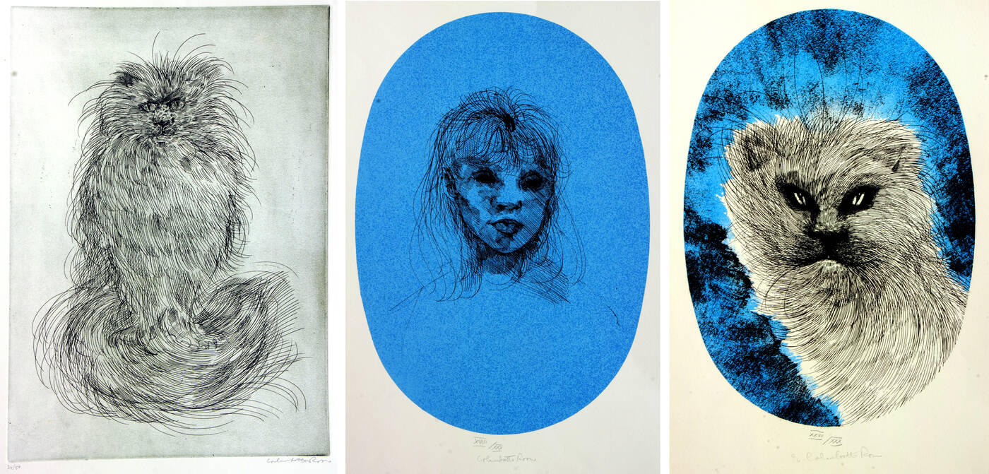 ENRICO COLOMBOTTO ROSSO - Lotto di un'incisione e due litografie