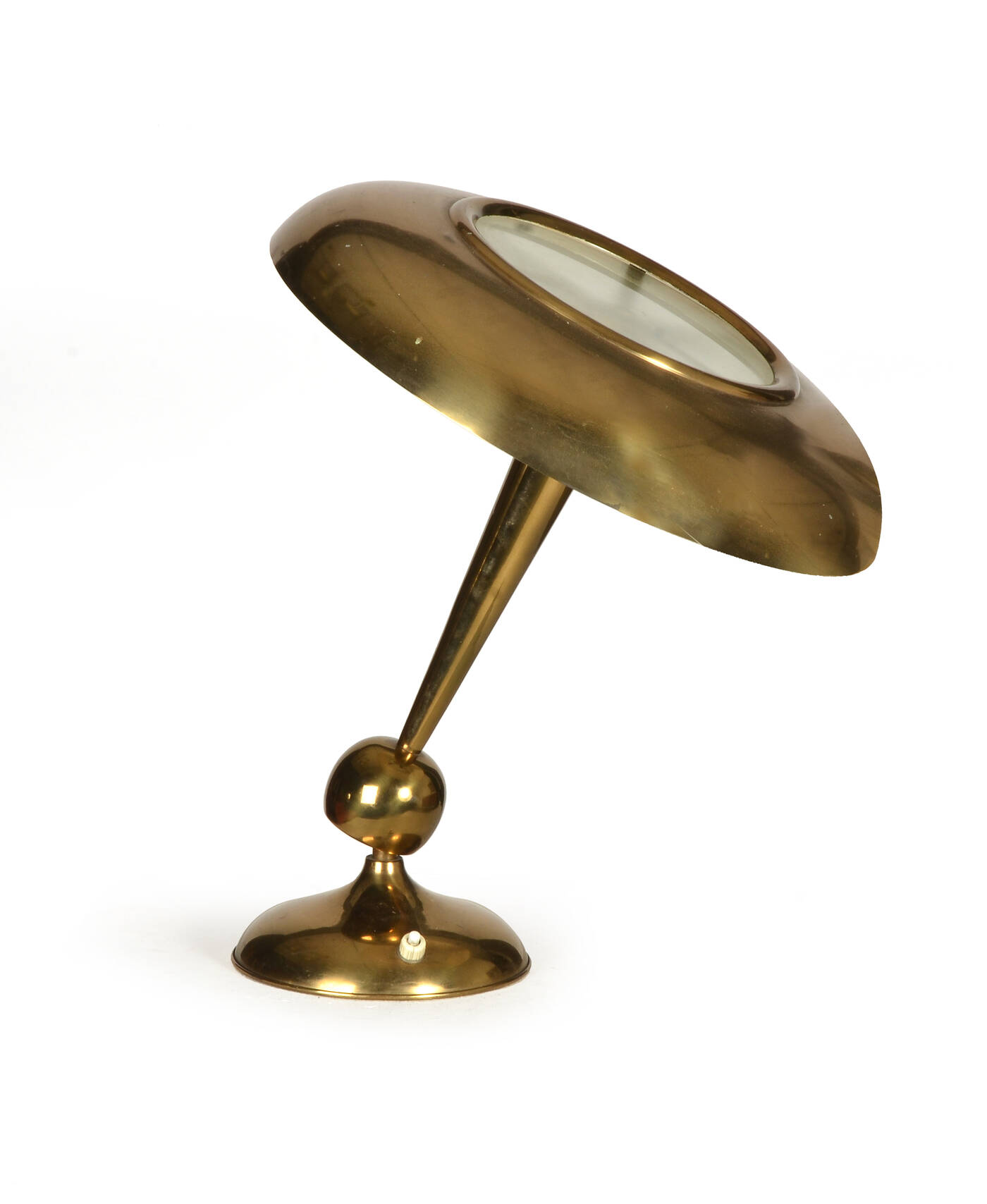 OSCAR TORLASCO - Lampada da tavolo orientabile in ottone con 