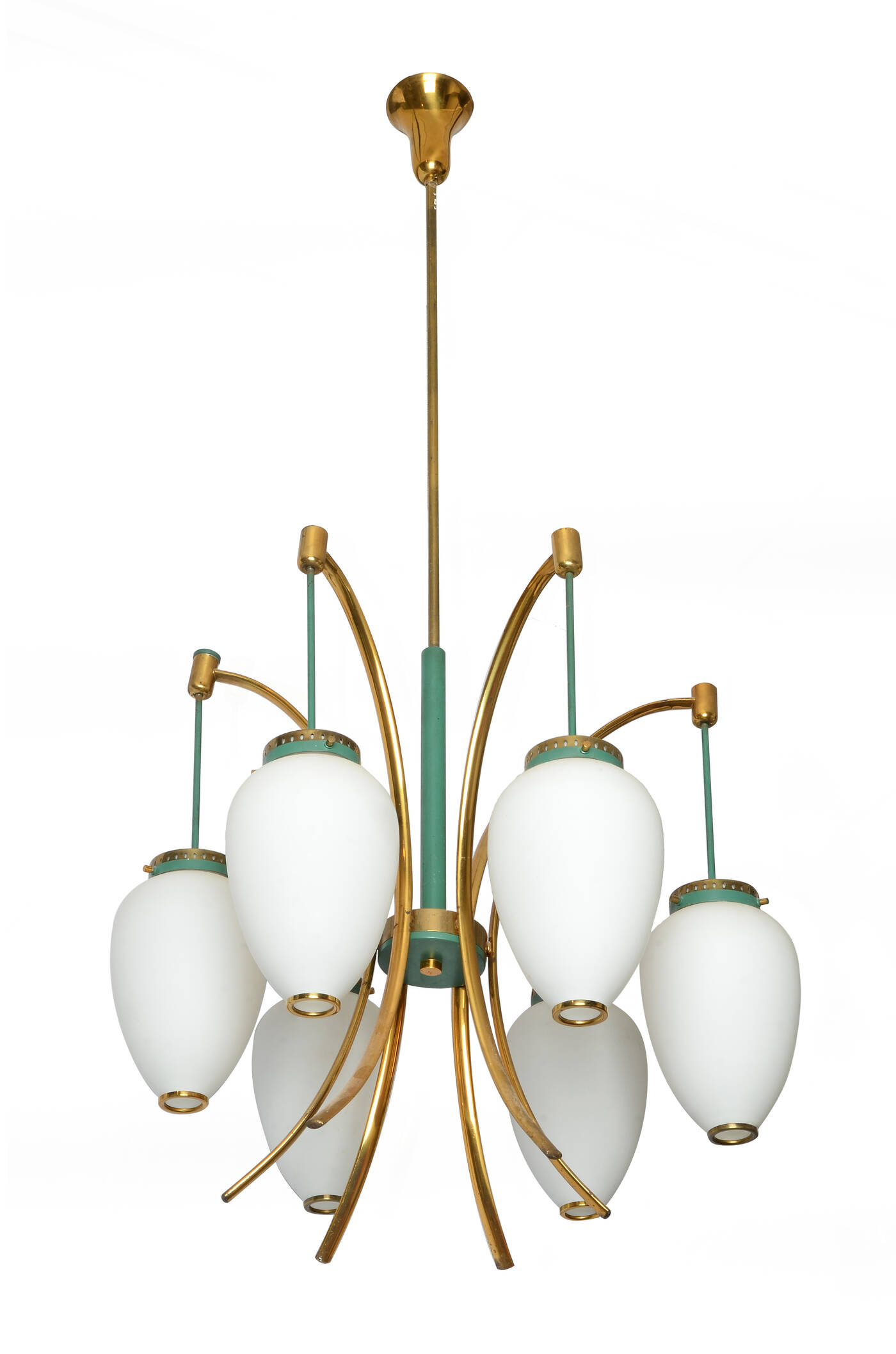 STILNOVO - Lampada con struttura  in ottone e diffusore in vetro