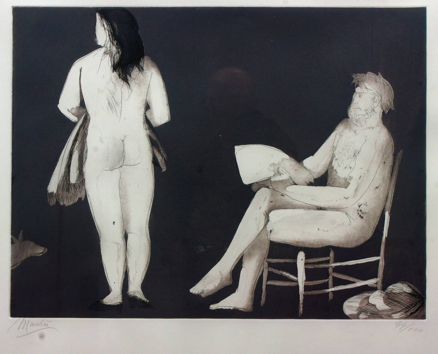 GIACOMO MANZU' - 'Due figure'