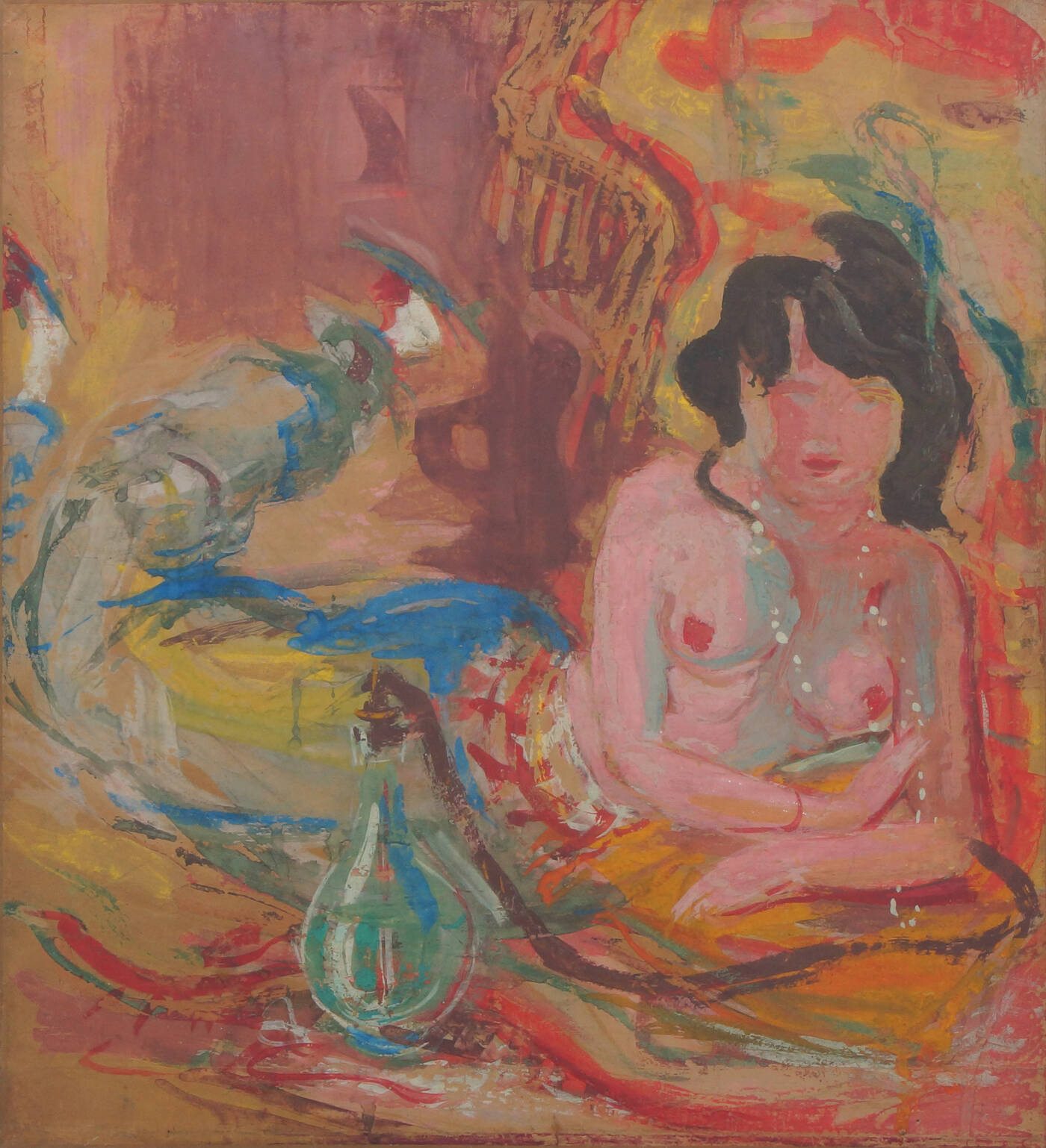 LUIGI SPAZZAPAN - 'Odalisca con collana' 1933 circa